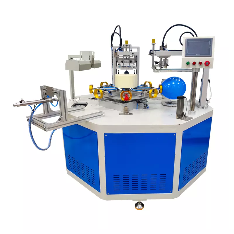 2 koloretako globoak serigrafiatzeko makina automatikoa